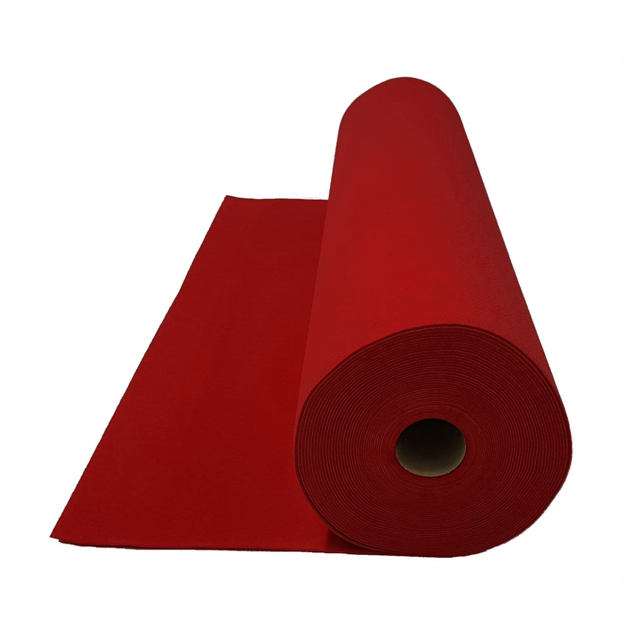 Velours Messeteppich B1 EXPOLUXE mit Abdeckfolie dunkelrot
