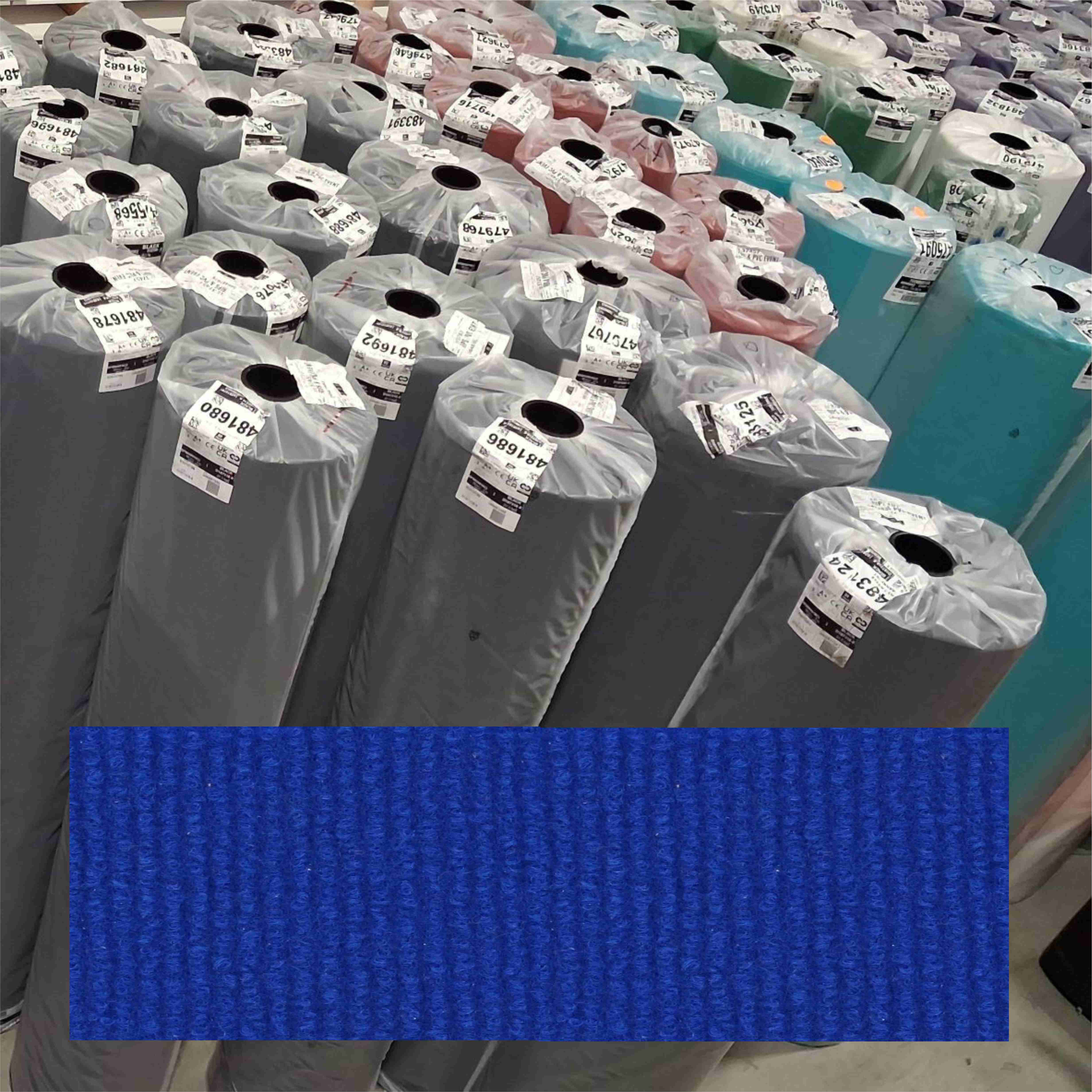 2.WAHL: Messeteppich Rips B1 blau